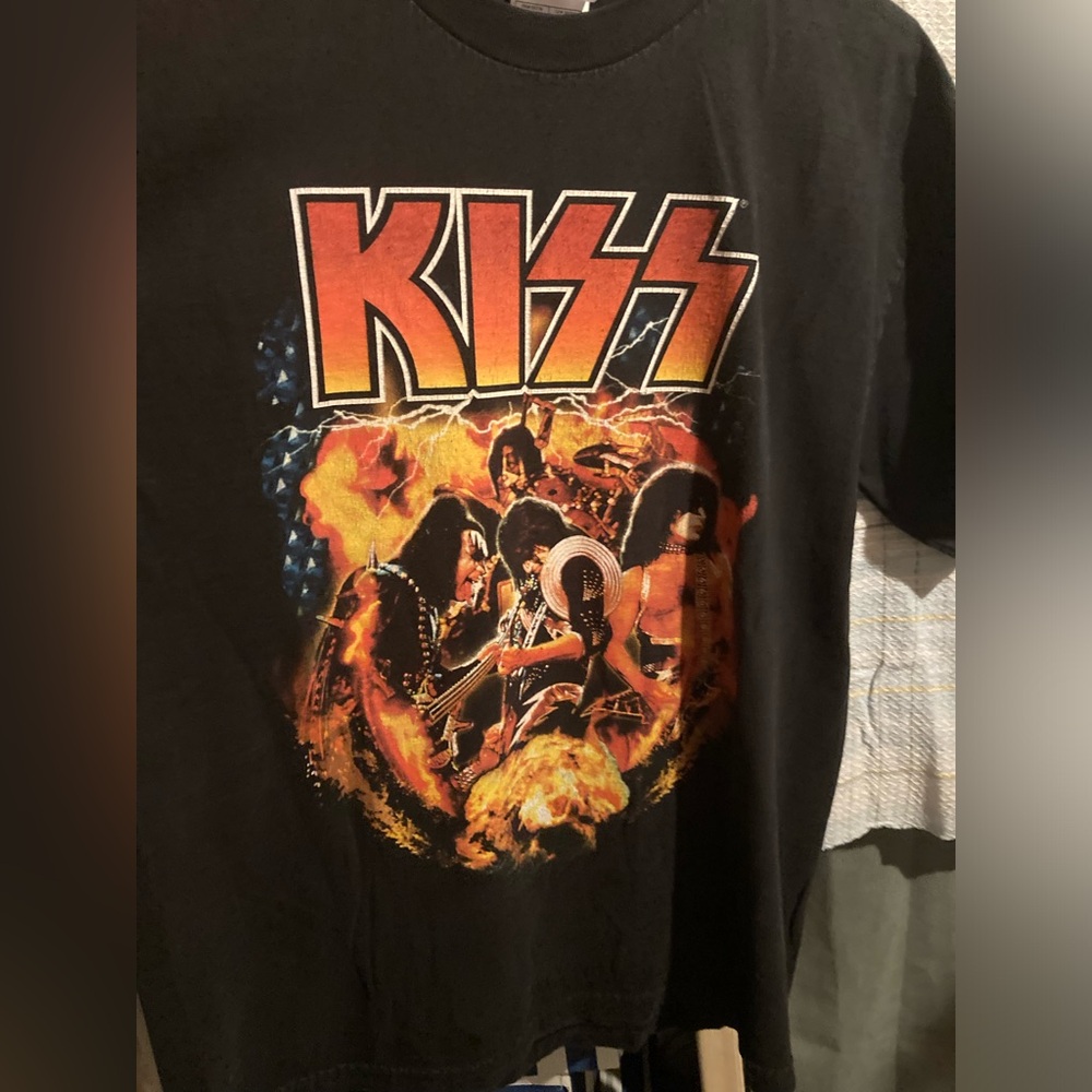 Kiss Tour Shirt T-shirt Large World Domination Tour 2003 2004 Rock vintage